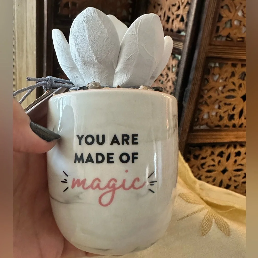 Demdaco Succulent Stoneware Essential Oil Diffuser. You Are Made Of Magic.